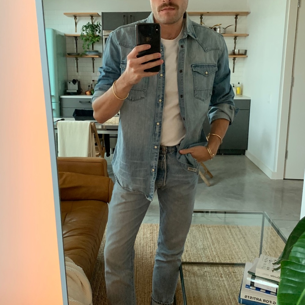 All Saints Denim Western Shirt